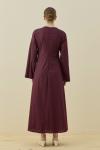 Merwish Chic Elbise Bordo