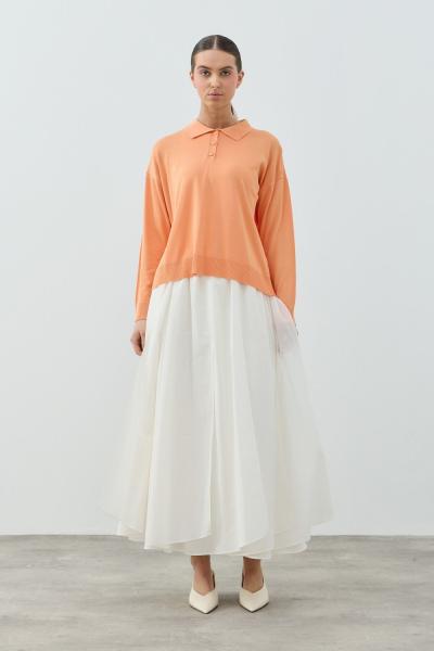 Merwish 2026 Yaz Basic Hırka Turuncu