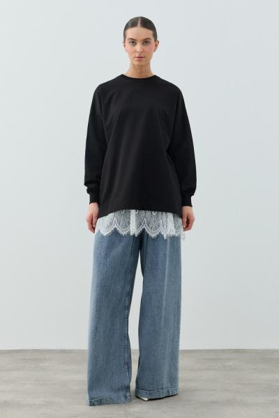 Merwish 2026 Yaz Loli Sweat Siyah