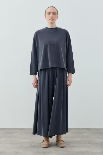 Merwish 2026 Yaz Basic Bambu Takım İndigo