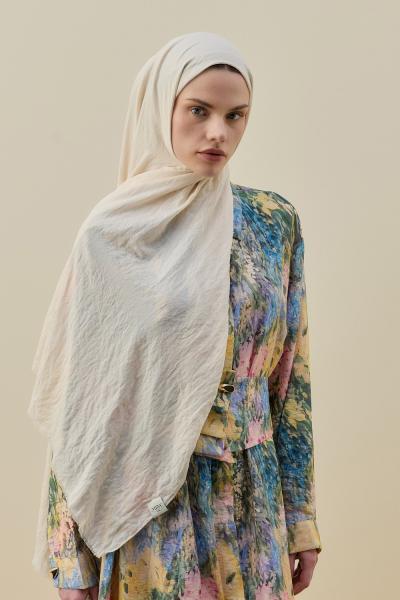 Merwish 2026 Yaz Soft Bambu Şal Taş Rengi