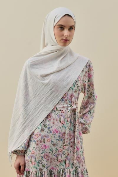 Merwish 2026 Yaz Soft Bambu Şal Bej