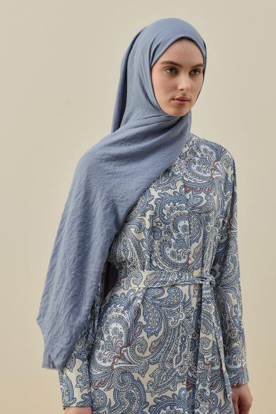 Merwish 2026 Yaz Soft Bambu Şal Buz Mavisi