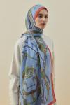 Merwish 2026 Yaz Opal Touch Şal Mavi