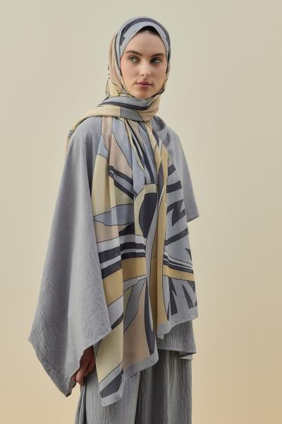 Merwish 2026 Yaz Muccı Şal Hardal Sarısı