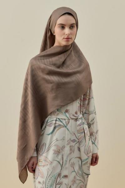 Merwish 2026 Yaz Royal Modest Şal Kahverengi