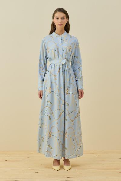 Merwish 2026 Yaz Le Lys Elbise Bebe Mavisi