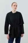 Merwish 2026 Yaz Clera Krep Tunik Siyah