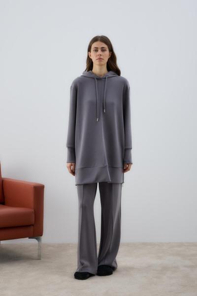 Hilay Oslo Yanları Fermuarlı Tencel Esofman Gri