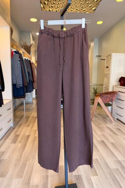 Magazin BELİ LASTİKLİ ARKASI CEPLİ PANTOLON Kahverengi