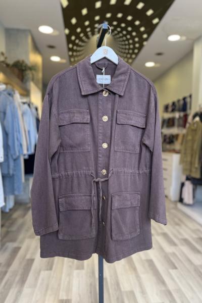 Magazin Tencel Ceket Kahverengi