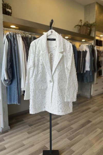 Ceremony 2026 Yaz Pul Payet İşlemeli Pamuk Ceket Ekru