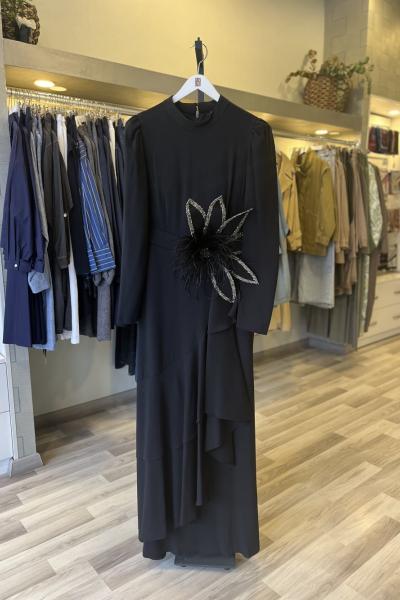 GAZZELLA Flower Elbise Siyah