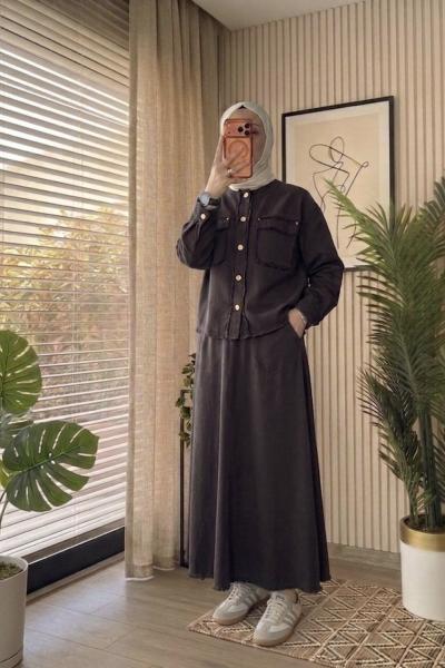 ENSTORE Elvan Takım Kahverengi