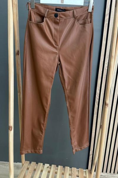 Ceremony Dar Paça Pantolon Taba