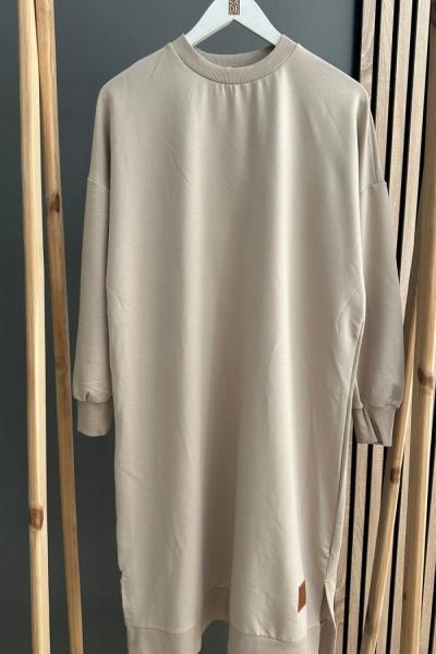 Puane Uzun Boy Tunik Taş Rengi