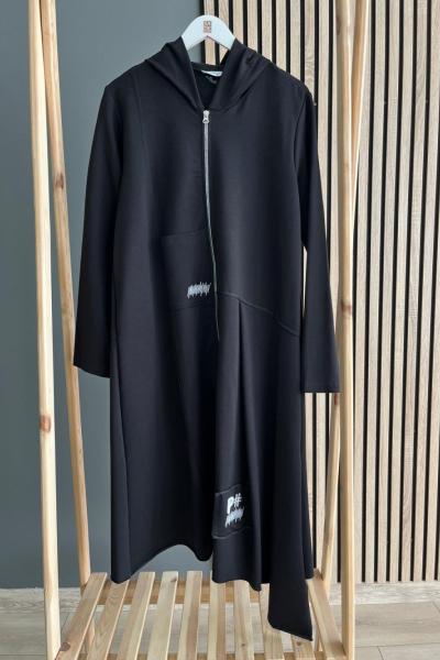 Puane Asimetrik Spor Kap Siyah