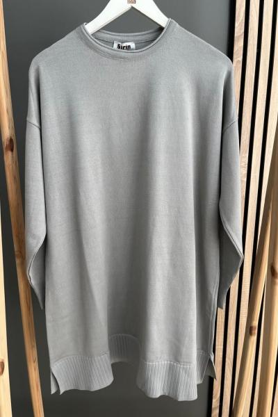 Şirin Basic Triko Tunik Gri