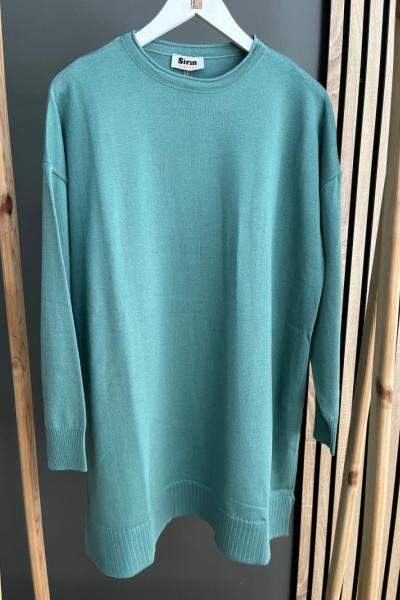 Şirin Basic Triko Tunik Su Yeşili