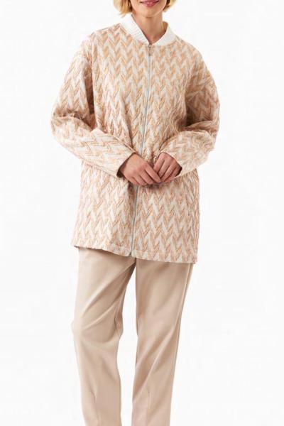 BM İstanbul Yakası Triko Şık Ceket Karışık Desenli