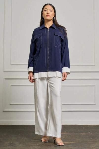 BM İstanbul Cotton Bol Paça Pantolon  Beyaz