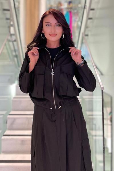 Ceremony Bomber Ceketli Etekli Takım  Siyah