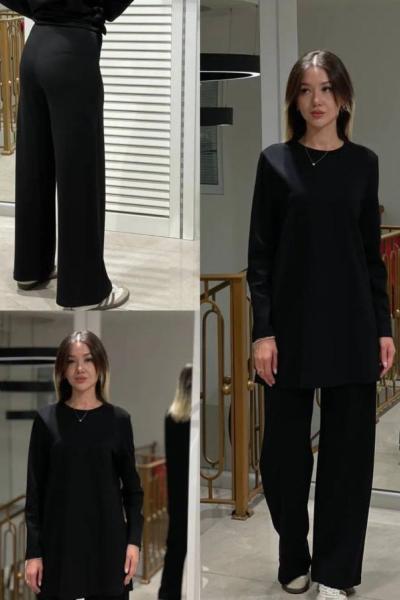 Ceremony Çelik Triko Basıc Tunik Siyah