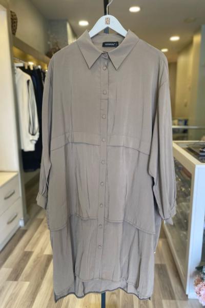 Ceremony Ön Göğüs Aller Detaylı Verano Tunik Haki