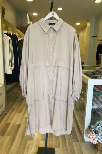 Ceremony Ön Göğüs Aller Detaylı Verano Tunik Taş Rengi