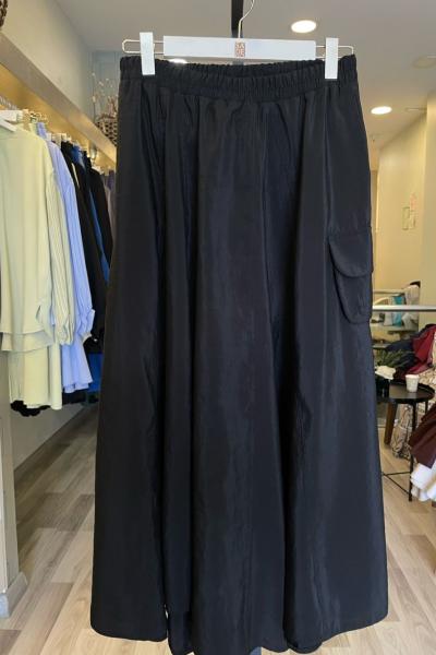 Ceremony Önden Dikişli ve İki Parçası Kraşlı Tek Cepli Parçalı Dubai Etek Siyah