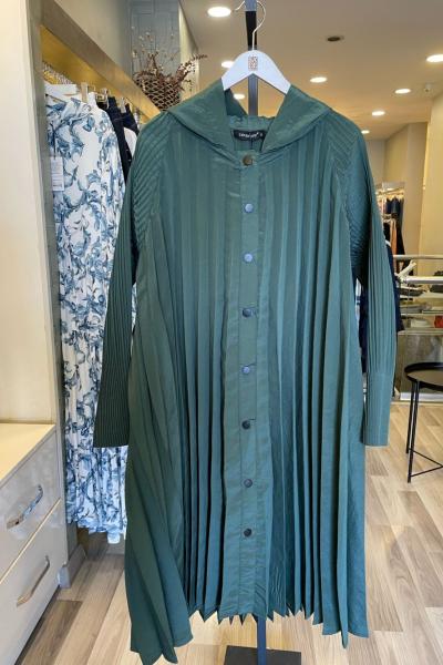 Ceremony Önden Çıt Çıt ve Plise Kolları Akordiyon Dubai Kap Yeşil