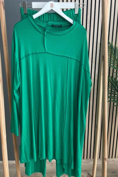 Ceremony Örme Penye Pantolonlu Takım Yeşil