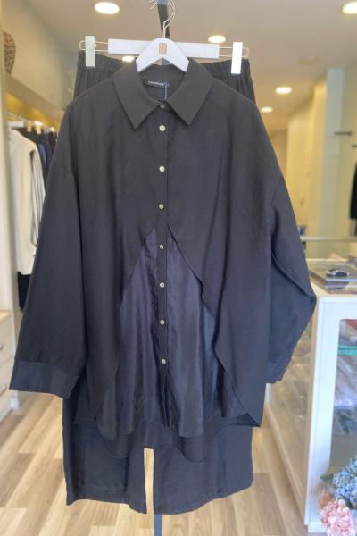 Ceremony Anvelop Detaylı Dubai Kombinli Pasion Takım Siyah