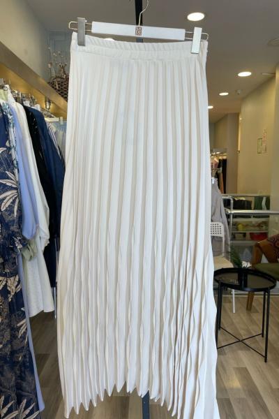 Ceremony Akordiyon Piliseli Etek Ekru