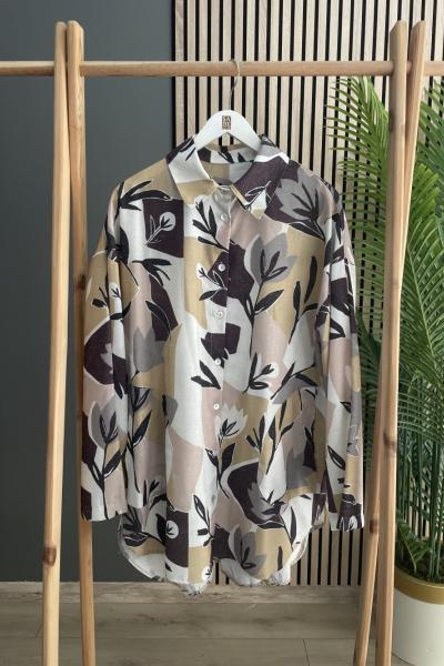 Ceremony Ata Dijital Baskı Tunik Amber