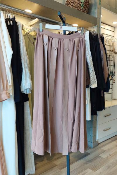 Ceremony Anjelik Deri Saçaklı Etek Ten Rengi