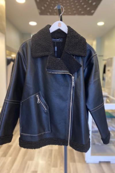 Ceremony Buffalo Önden Fermuarlı Mont Siyah