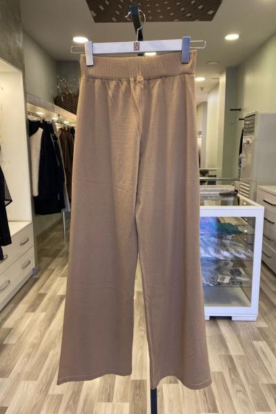Ceremony Beli Lastikli Soğuk İplik Pantolon Camel