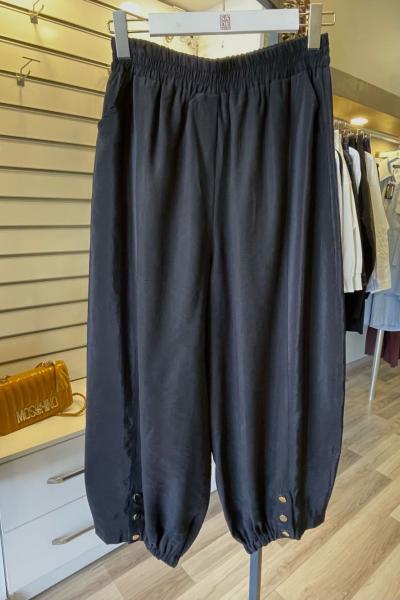 Ceremony Beli Lastikli Yanları Çıt Çıtlı Pasion Pantolon  Siyah