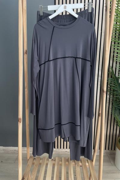 Ceremony Biye Kombinli Pantolonlu Bambu Takım Antrasit