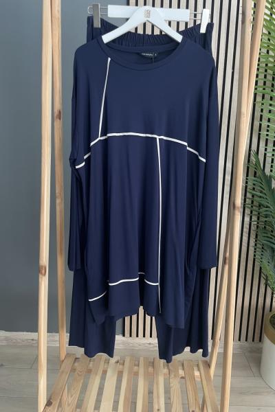 Ceremony Biye Kombinli Pantolonlu Bambu Takım Lacivert