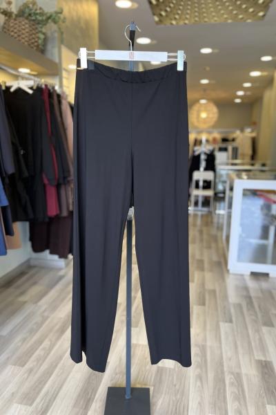 Ceremony 2026 KIŞ Beli Düz Lastikli Bambu Pantolon Siyah