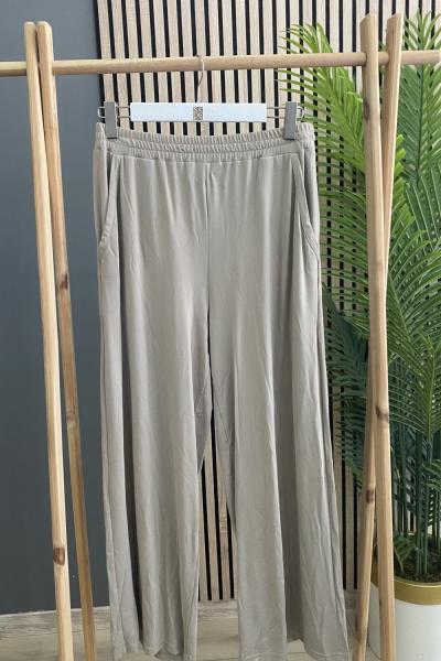 Ceremony Ceremony Yandan İki Cepli Bambu Bol Pantolon  Bej