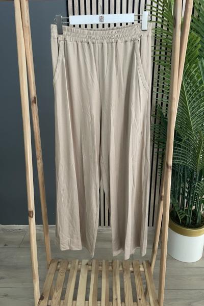 Ceremony Ceremony Yandan İki Cepli Bambu Bol Pantolon  Camel