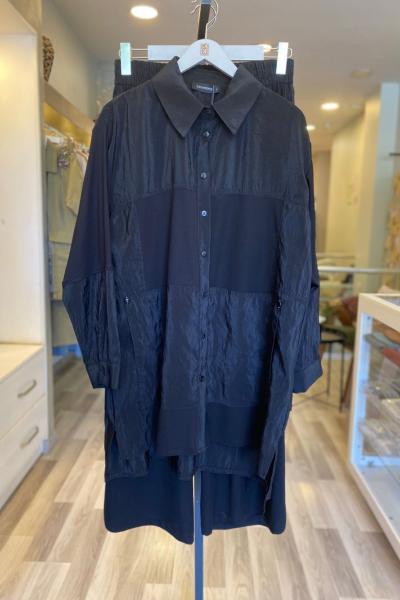 Ceremony Dubai Garnili Bambu Gömlekli Takım Siyah