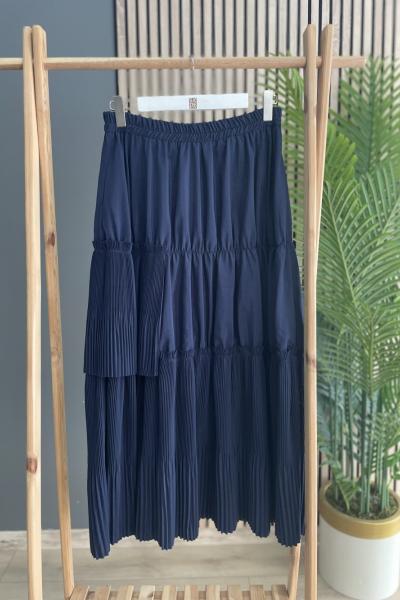 Ceremony Dubai Piliseli Çingene Etek Lacivert