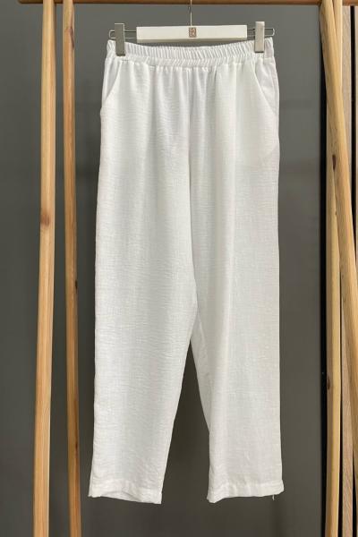 Ceremony Havuç Cupra Pantolon  Beyaz