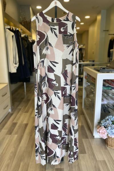 Ceremony Kolsuz Ata Dijital Baskılı Elbise Yeşil