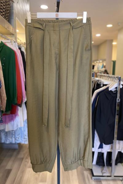 Ceremony Kemeri Minik Aksesuarlı Paçası Yarım Dikişli Pantolon  Haki