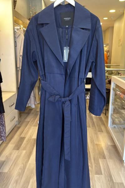 Ceremony Kemer Detaylı Dubai Uzun Kap Lacivert